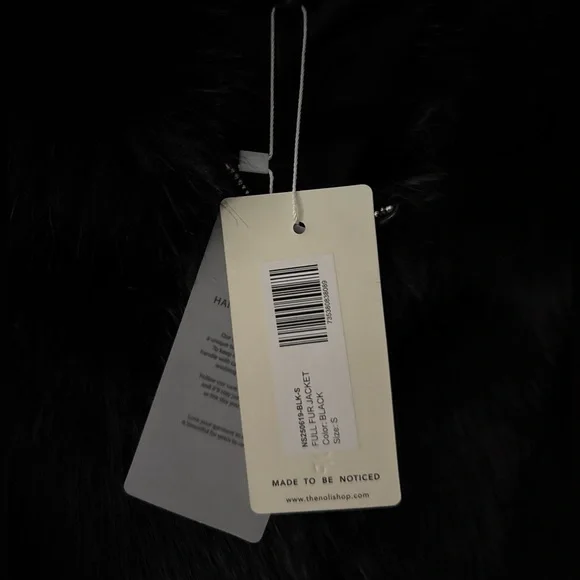 NWT Black Faux Fur Jacket - Picture 3 of 4
